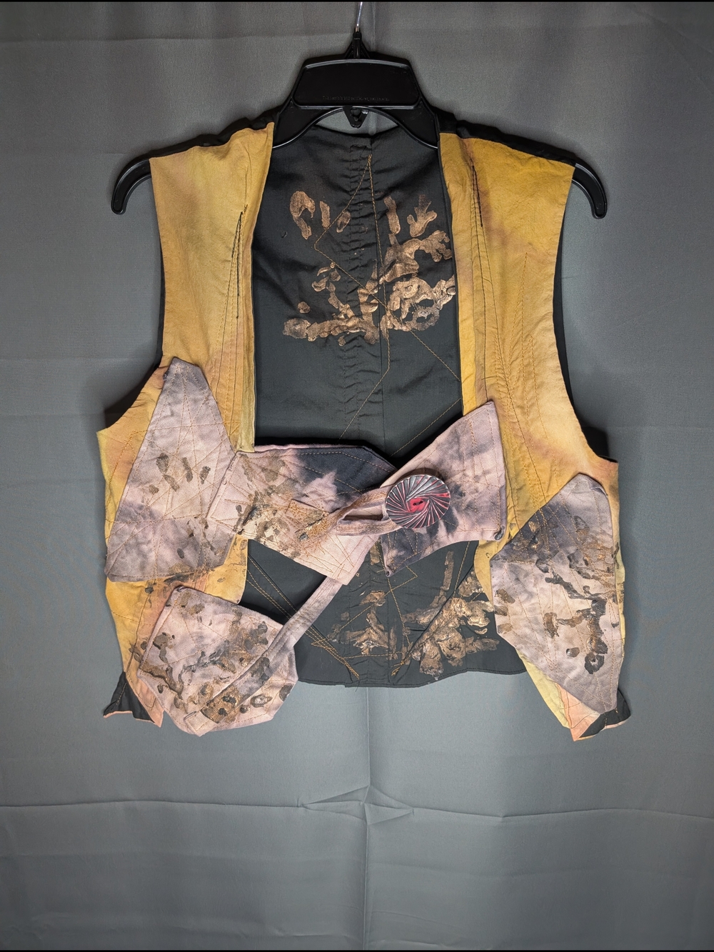 TRUE DEADSTOCK 80s 90s Upcycled Western Store Textile Artwear Vest - S